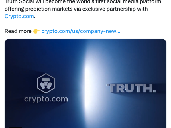 特朗普的Truth Social与Crypto.com合作进军预测市场
