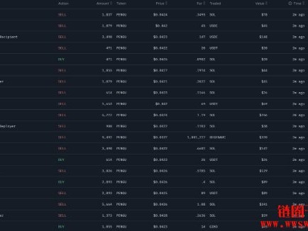 获利了结卖压出现！PENGU代币上线至今暴跌55%
