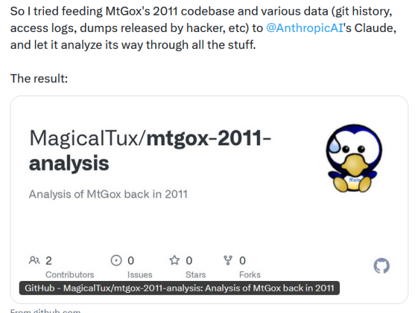 Mt. Gox的安全漏洞造成数百万损失——AI能发现这些问题吗？