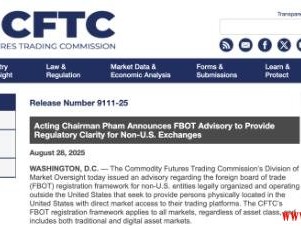 美CFTC展开加密冲刺！开放美国人合法使用境外加密货币交易所