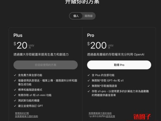 OpenAI推出新ChatGPT Pro方案月费高达200美元，厉害在哪？